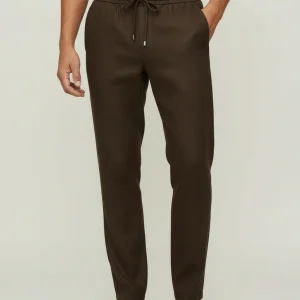 SAND Jason S Linen Pants - Dark Brown
