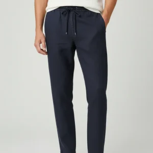 SAND Jason S Linen Pants - Navy