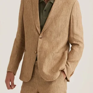 MORRIS Archie Linen Blazer - Khaki