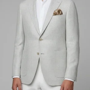 SAND King 6976 Check Blazer - Light Grey