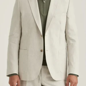 MORRIS Archie Linen Slim Suit - Khaki
