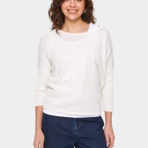 Mila R-neck Tröja – Ice