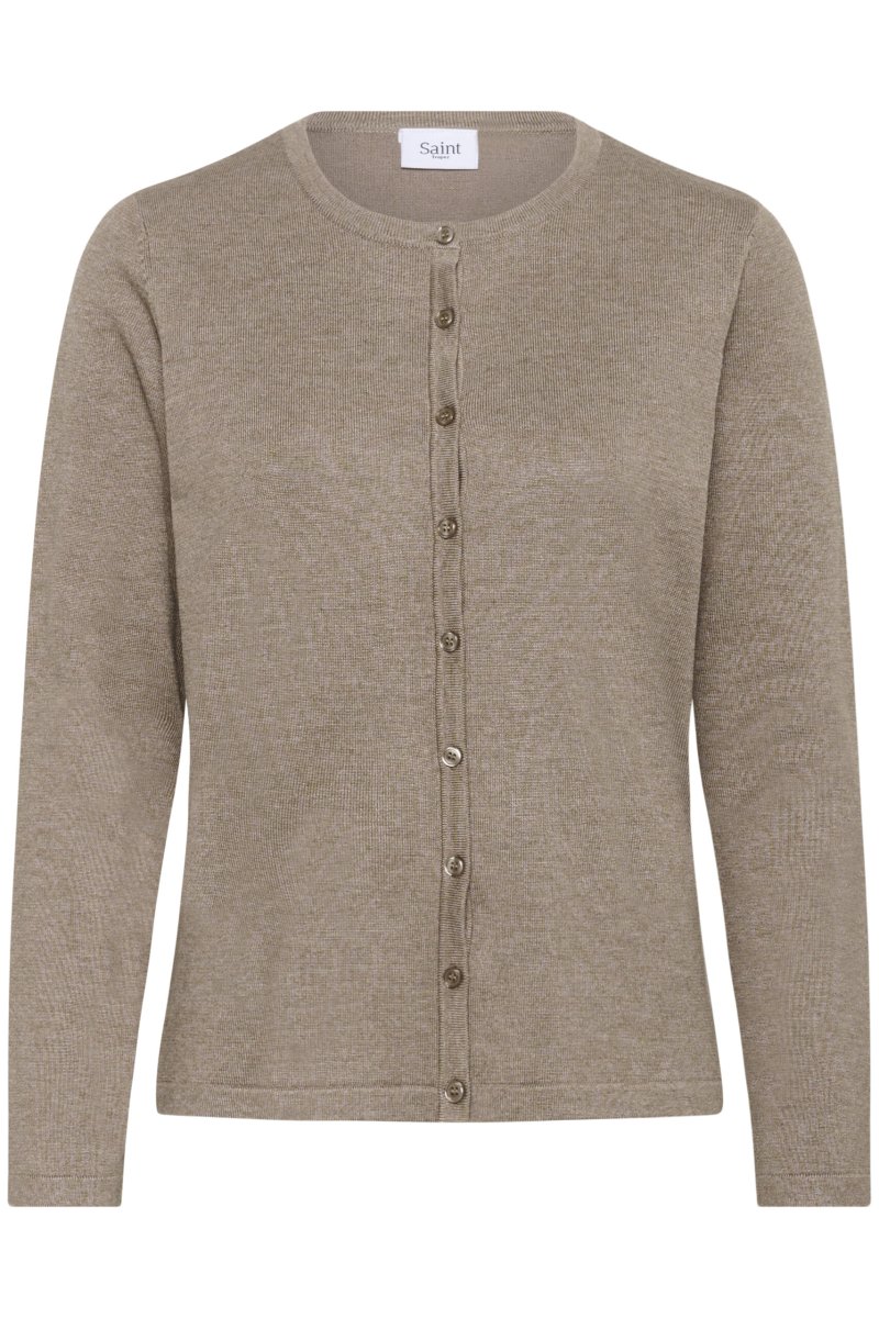 Mila R-neck Cardigan – Atmos Melange - Bild 6