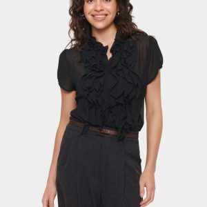 Lilja SS Volangblus – Svart