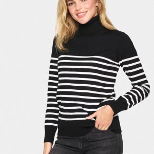 Mila Randig Polotröja – Svart