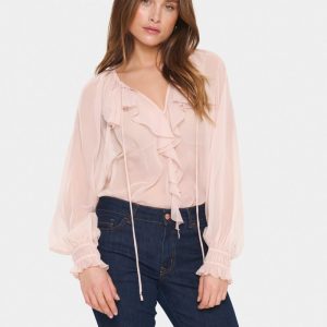 Lazie Volangblus – Sepia Rose