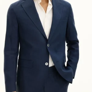 OSCAR JACOBSON Fogerty Linen Blazer - Navy