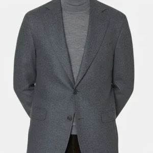 OSCAR JACOBSON Fogerty Flannel Blazer - Dark Grey