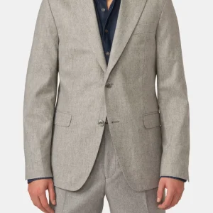 OSCAR JACOBSON Fogerty Flannel Blazer - Light Grey