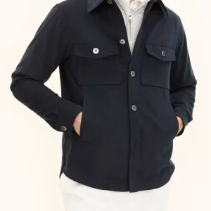 OSCAR JACOBSON Maverick Overshirt - Navy