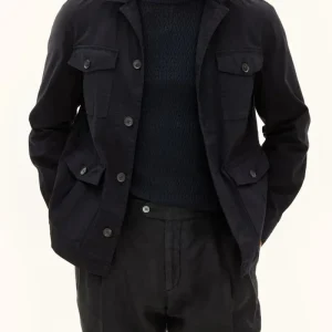 OSCAR JACOBSON Safari Overshirt - Navy