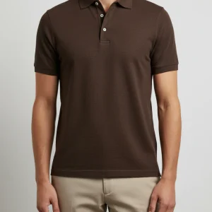 STENSTRÖMS Linen Polo Shirt - Dark Brown