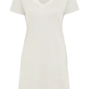 Kortärmat siden nattlinne Jolene - Ivory