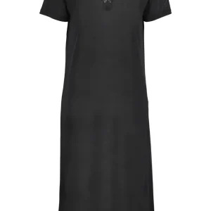 Kortärmat Nattlinne i siden Jolene - Black