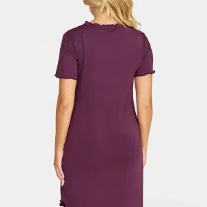 Nattlinne i bambuviskos Josefine - Dark plum