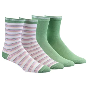 2-Pack strumpor - Green/stripe