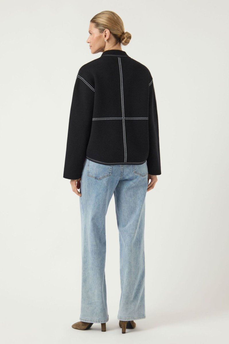 Jena Cardigan – Black Star/ White Stitch - Bild 5