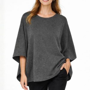 Billi Poncho – Grey Iron Melange