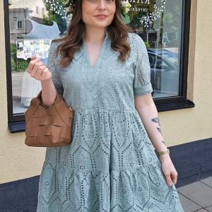 Holi SS Klänning – Iceberg Green