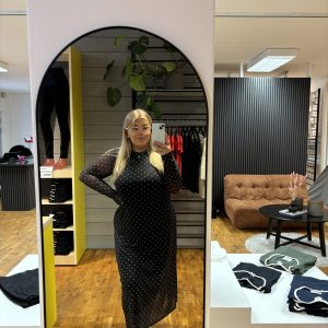 JXBLAKE MESH LS DRESS WVN