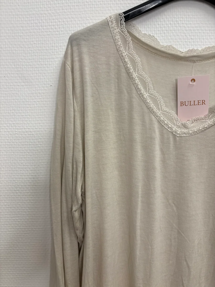 BULLER – Beige topp med spets - Bild 3