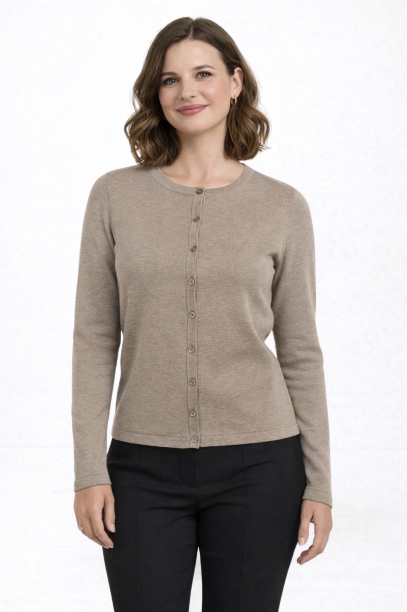 Mila R-neck Cardigan – Atmos Melange