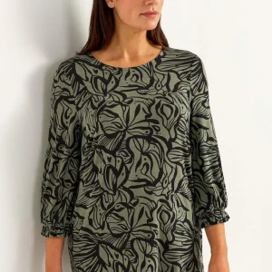 CELLBESNOVA – Grönmönstrad tunika
