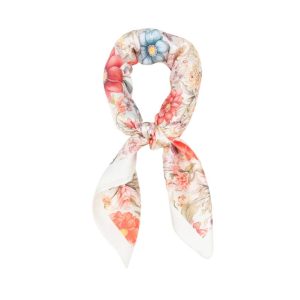 Scarf Blomsteräng – Vit