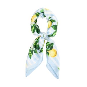 Scarf Citronmönster – Ljusblå