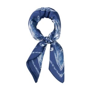 Scarf Djurmönster – Marinblå/Vit