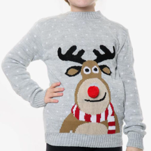 PFSWEATER – Grå jultröja med ren