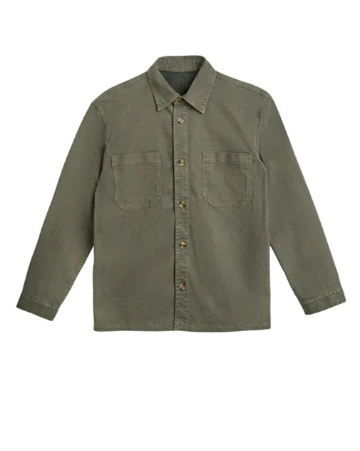 SAND Anders Suede Touch Micro Overshirt - Brown - Bild 3