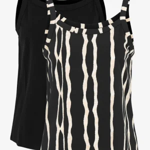 CELLBES – 2-pack linne svart/beige