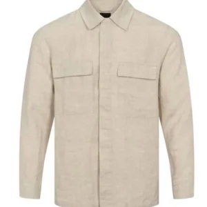 SAND Aiden Linen Overshirt - Light Camel