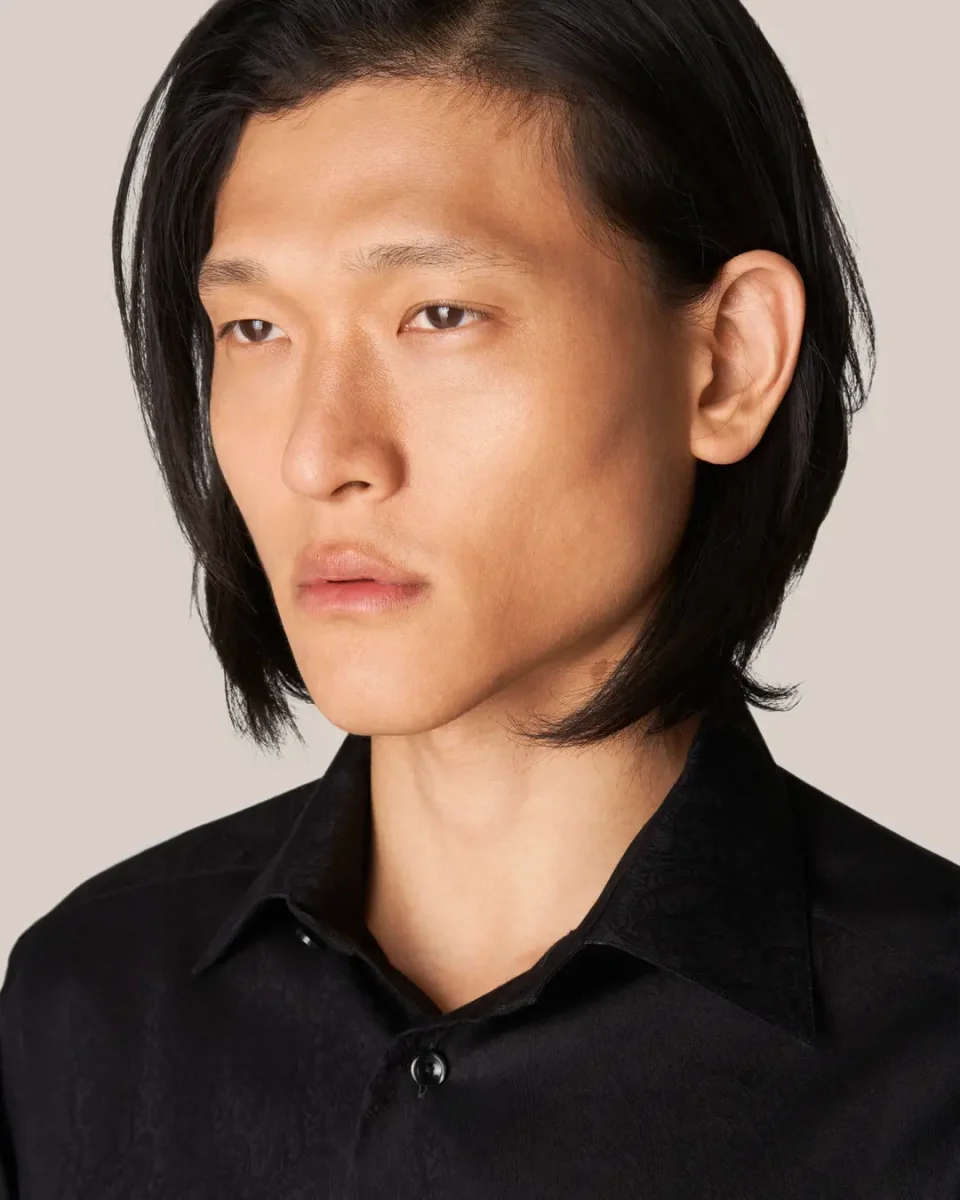 ETON Jacquard Paisley Shirt - Black - Bild 6