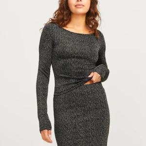 JXSIGGA STR GLITTER BOATNECK LS TOP JRS