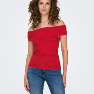 JDYFRANSISKA S/S OFFSHOULDER TOP JRS