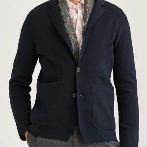 MORRIS Jake Knitted Blazer - Old Blue
