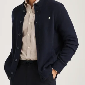 MORRIS Hertford Button Cardigan - Navy
