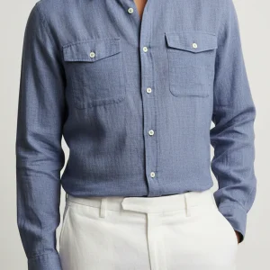 SAND State Safari Linen Shirt - Blue