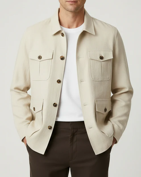 MATINIQUE MAbranso Linen Safari Overshirt - Beige - Bild 2