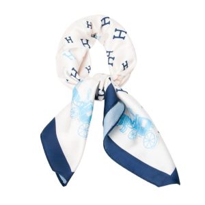 Scarf H-mönster – Blå